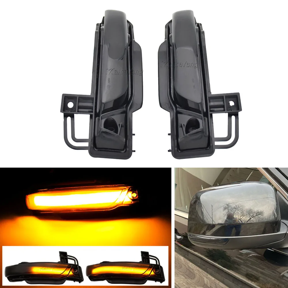 

2pcs Dynamic Turn Signal Light For Jeep Grand Cherokee WK2 2011-2020 LED Side Wing Rearview Mirror Indicator Blinker Repeater