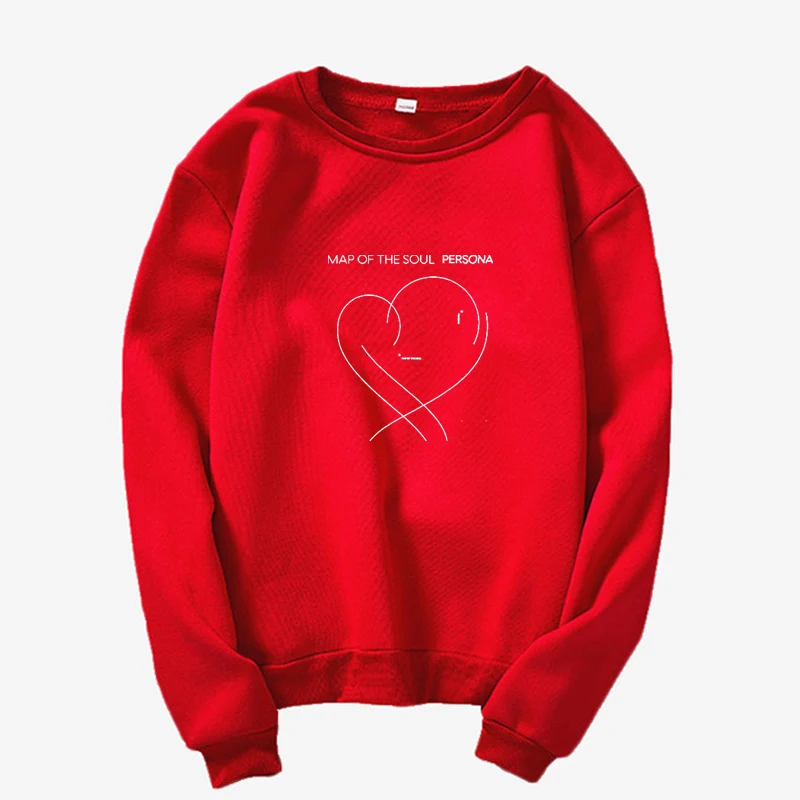 

KPOP Bangtan Boys Map of the Soul: Persona Alphabet Print Sweatshirt Aesthetic inspiration print hoody girls autumn fashion top