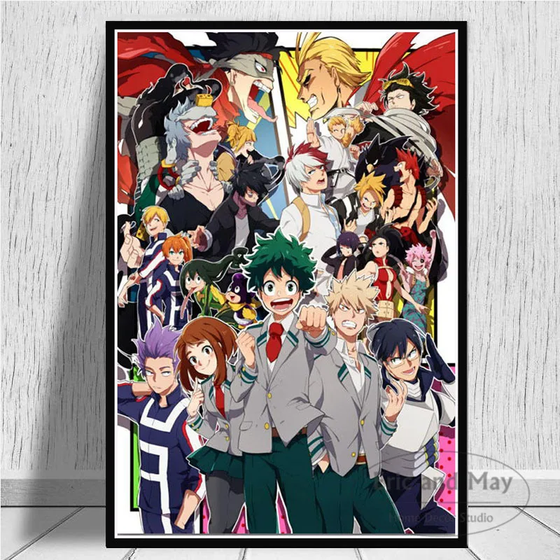 

My No Boku Hero Academia Japanese Anime Posters And Prints Canvas Painting Pictures Wall Art Decorative Home Decor Affiche