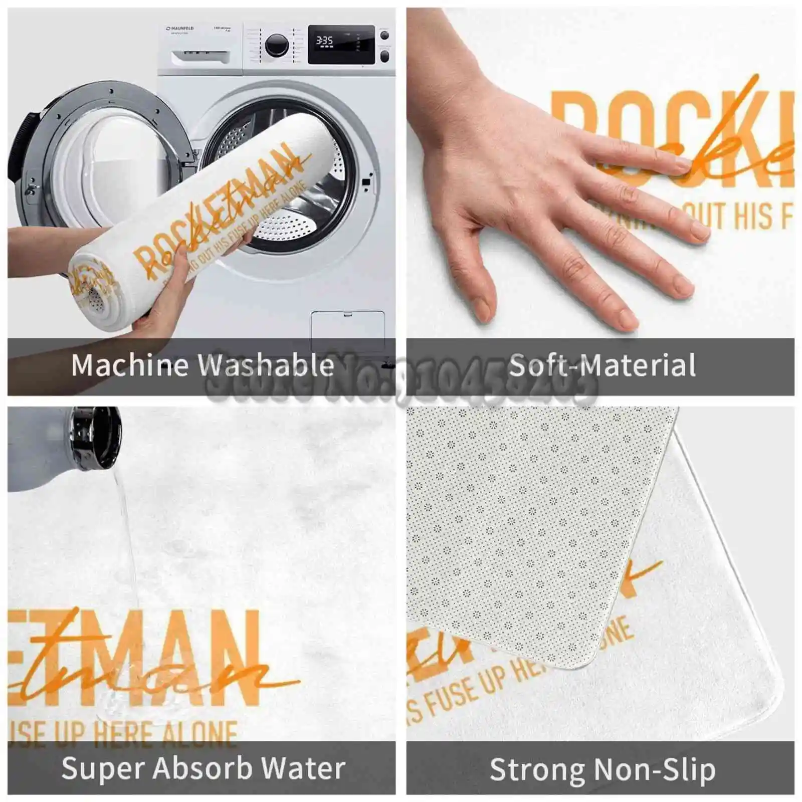 Rocket Man-- Orange Home Entrance Rug Floor Mats Carpets Rocketman Man Music Classic Pop And Roll | Дом и сад