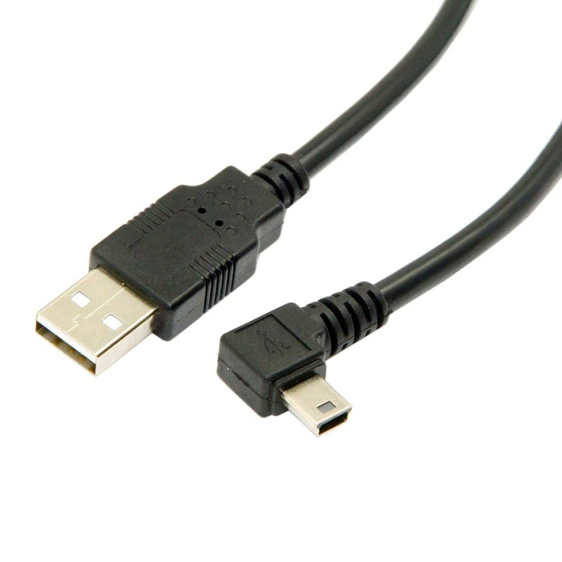 Горячая 1 8 м Mini USB B Тип 5pin 90 градусов влево под углом к 2 0 Мужской кабель для