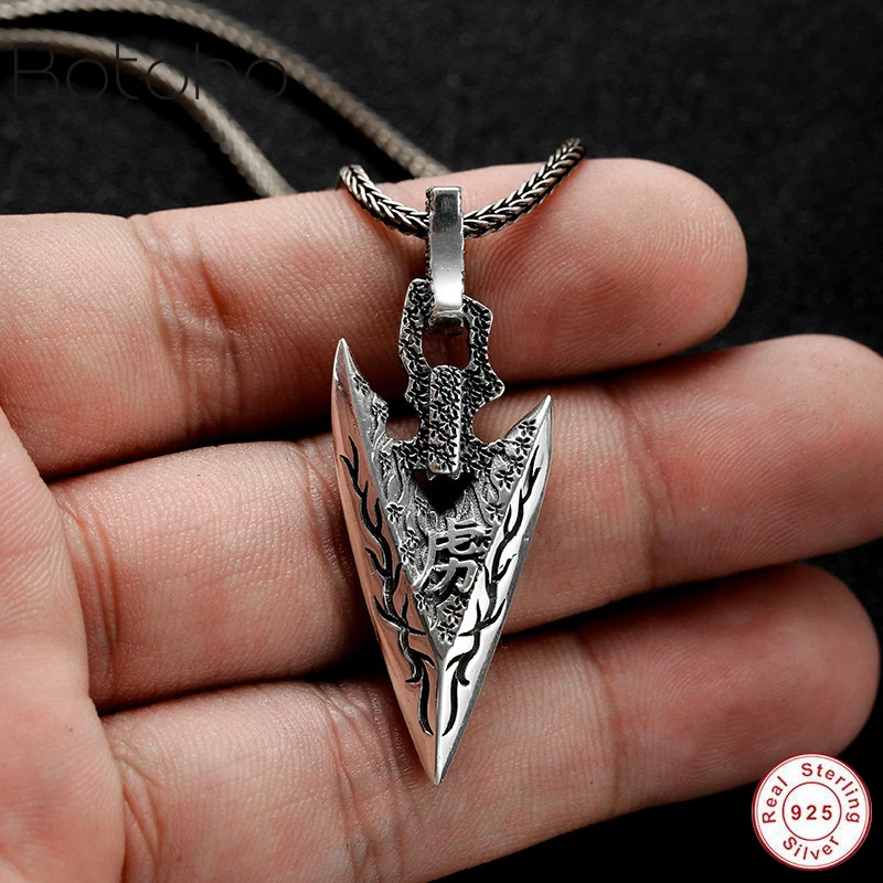 

Оригинальный дизайн, Серебро S925 пробы, цветная подвеска в форме стрелы, мужское Настоящее серебро, цвет, традиция, оружие, стрела, подвеска д...