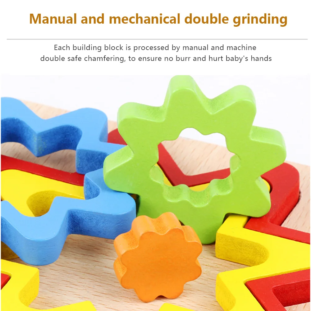 

Children's Building Block Toy DIY Color Multi-Layer Geometric Shape Building Block Puzzle Toy Wooden Building Block Education To