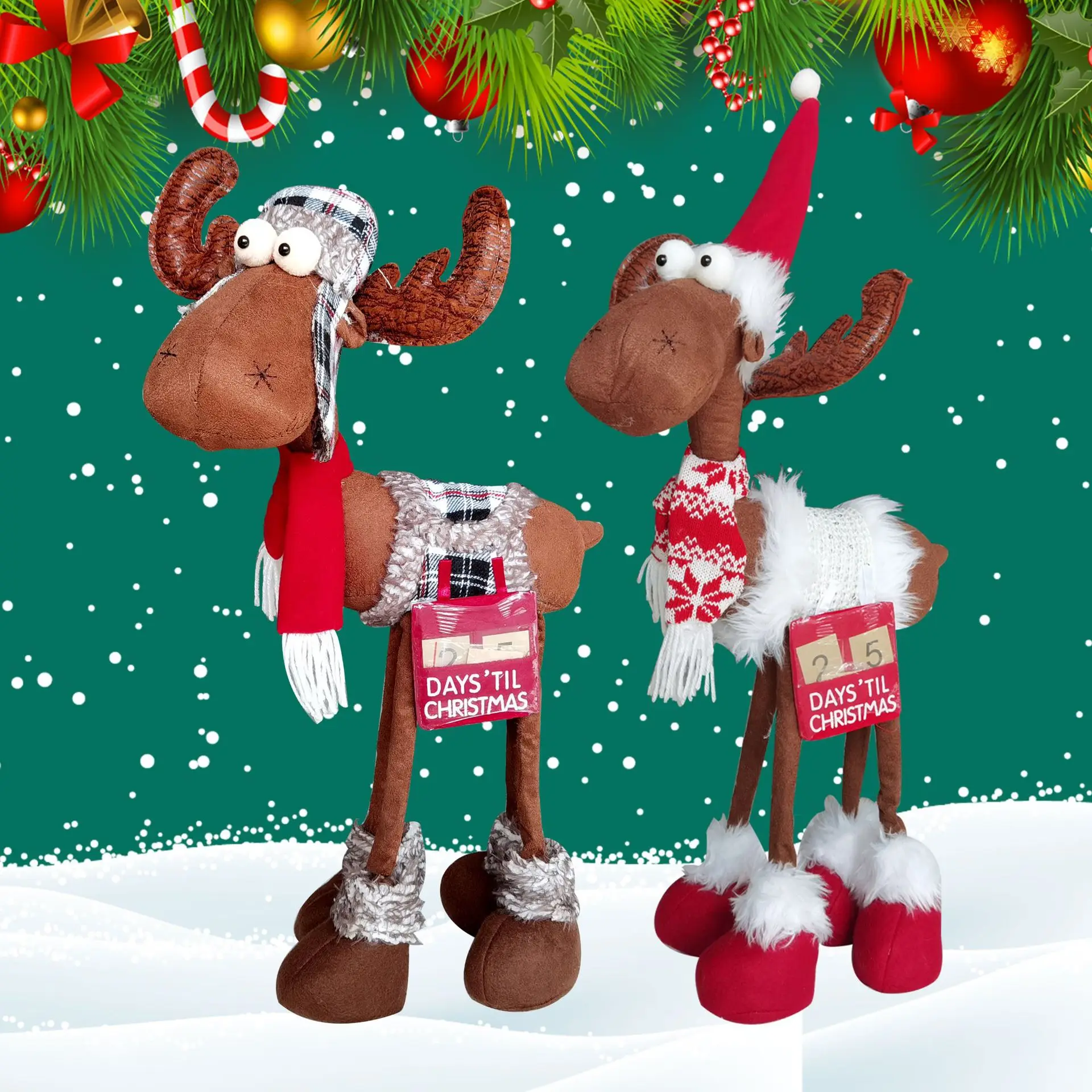

Long-legged Four-legged Elk Christmas Gift Shopping Mall Window Decorations Xmas Gifts