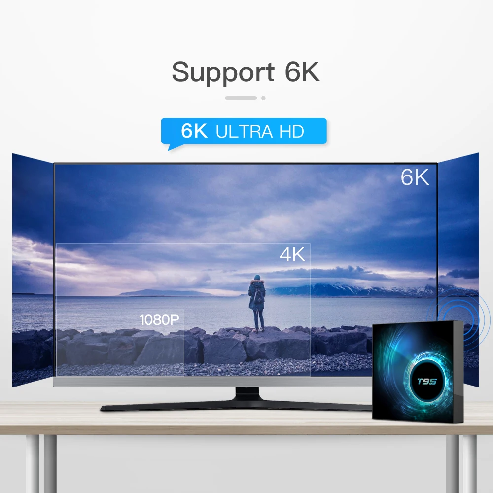 ТВ-приставка T95 H616 4K Android 10 0 4 + 64/32 ГБ | Электроника