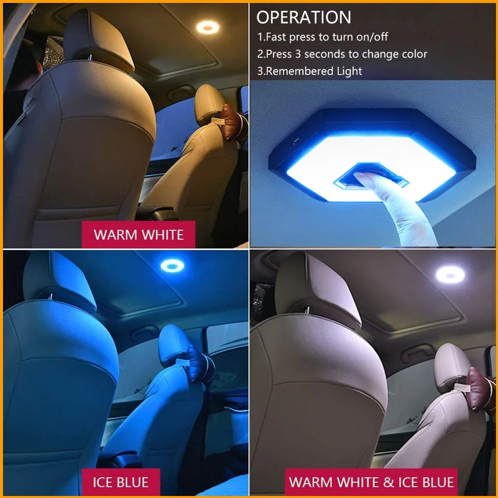 Перезаряжаемый светодиодный крыши автомобиля чтение светильник пакет для