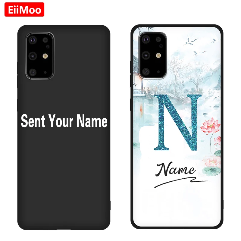 Чехол EiiMoo с буквенным текстом на заказ для Samsung Galaxy Note 10 Lite A30 A40 A50 S A60 A80 Note10 Plus 9 8 чехол именем заказ|Сумки