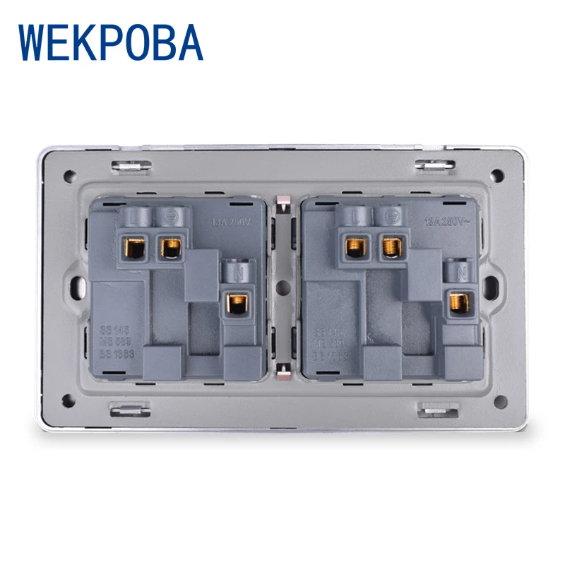Двойная Европейская розетка WEKPOBA двойной USB-порт для зарядки ТВ-разъем