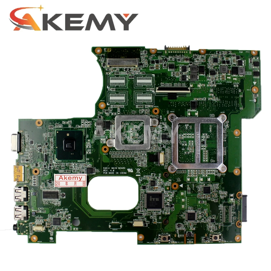 

Akemy K42JR REV4.1 Motherboard For Asus K42JZ K42JE k42JK X42J A42J A40J K42JY Laptop Mainboard HD6470/512M Support i3 i5 i7 cpu