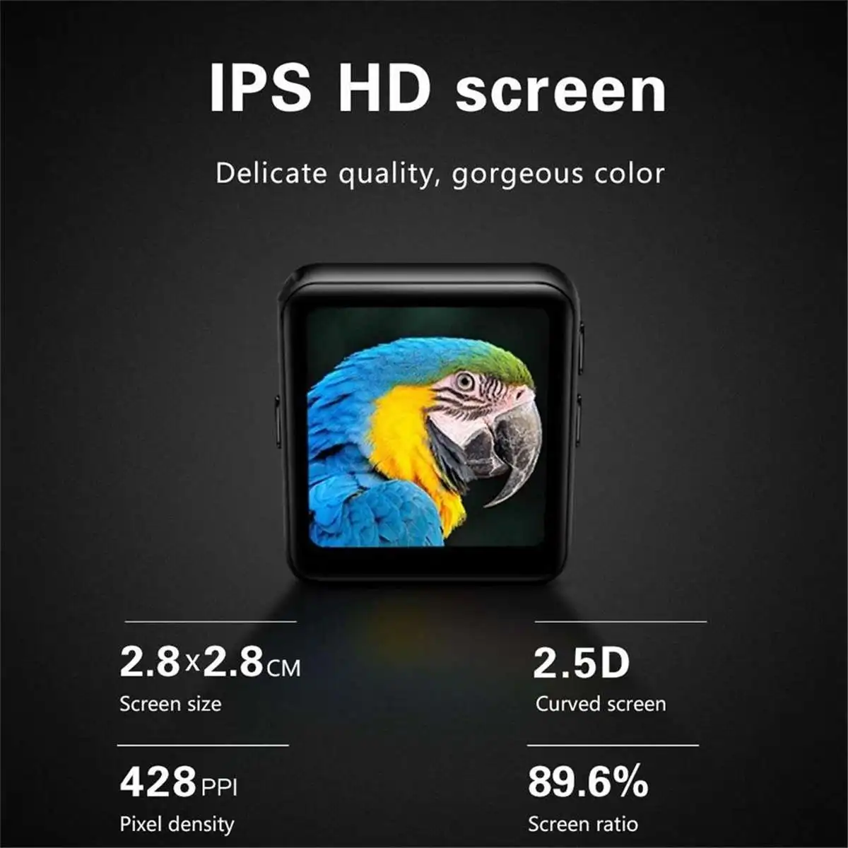 

1.54 inch MP3 Player bluetooth HIFI Music Player Full Screen Touch Mini Sports Portable Walkman Student Vision Lecteur MP3