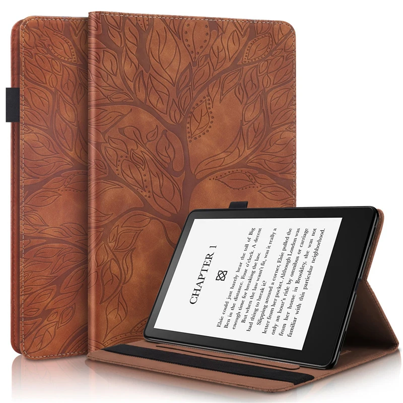 For Kindle Paperwhite 5 11th Generation 2021 Case PU Leather 3D Tree Flip for Funda Kindle Paperwhite 11 2021 Case Cover Tablet