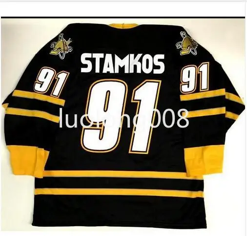 Винтажные хоккейные Джерси SARNIA STING 91 STEVEN STAMKOS с вышивкой индивидуальные футболки