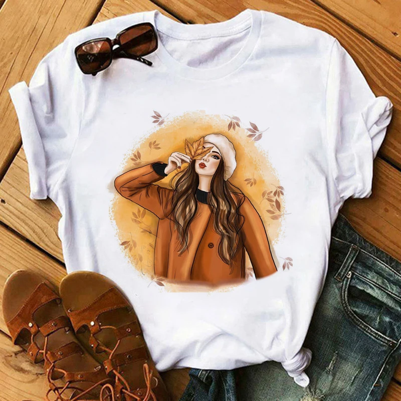 Новая модная женская летняя футболка на День Благодарения осень Хэллоуин топы