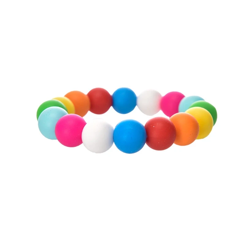 

Sensory Teething Bracelet for Infants Toddler Silicone Chew Biting Wristlet Boys Girls Chewable Beads Teether Toy
