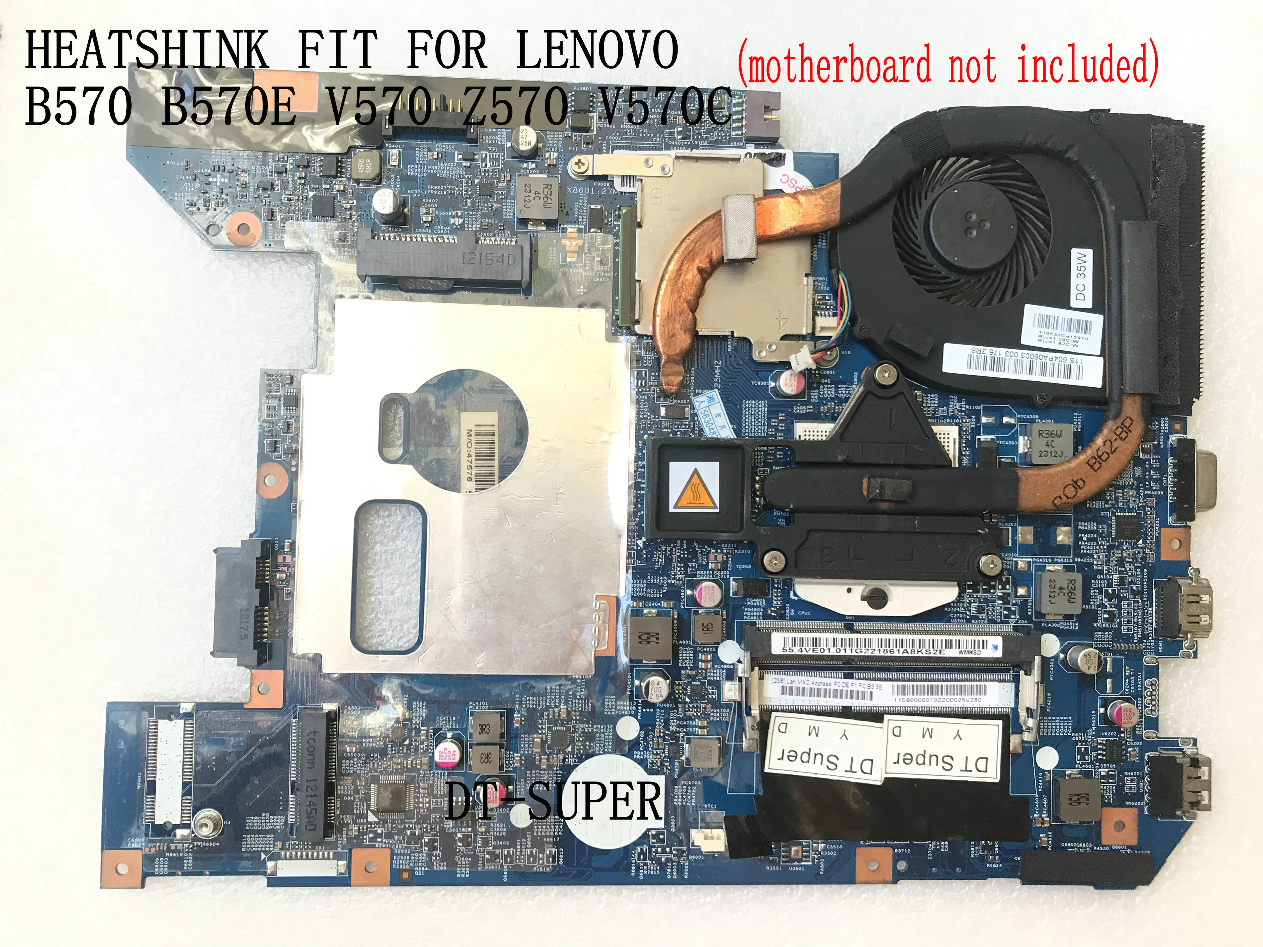 

WOKRING REPLACEMENT HEATSINK FOR LENOVO B570 B570E V570 Z570 V570C LAPTOP MOTHERBOARD COOLING SYSTEM