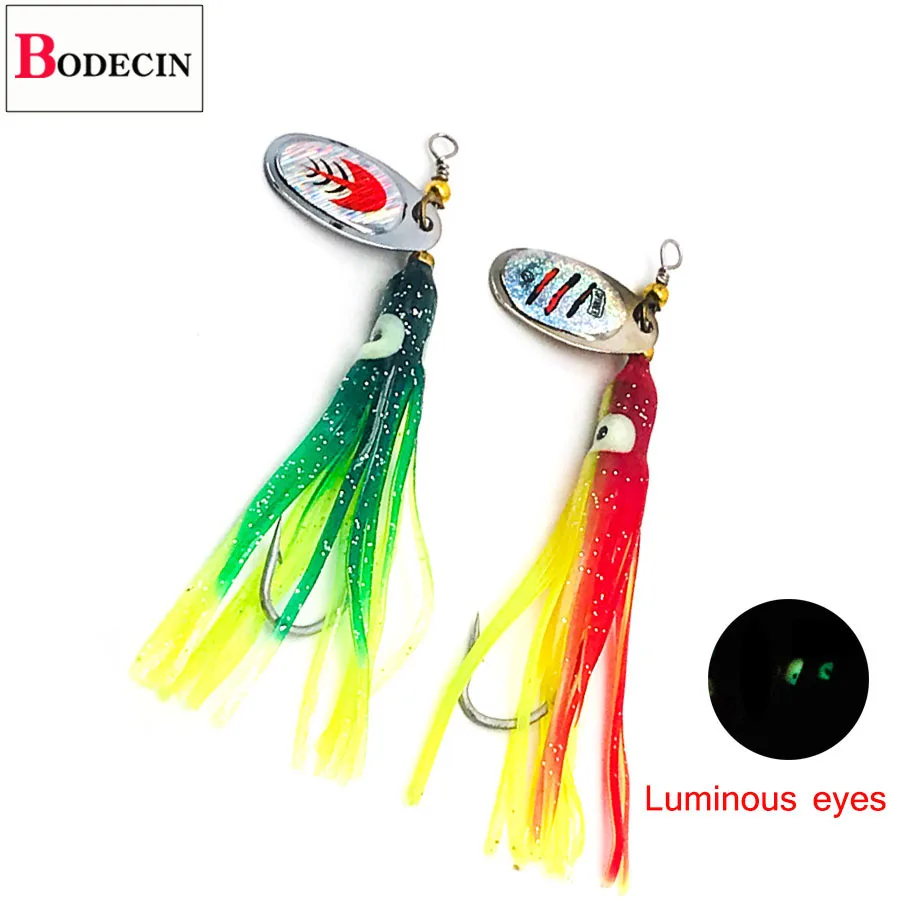 Мягкая искусственная приманка в виде осьминога кальмара Спиннер поддельная