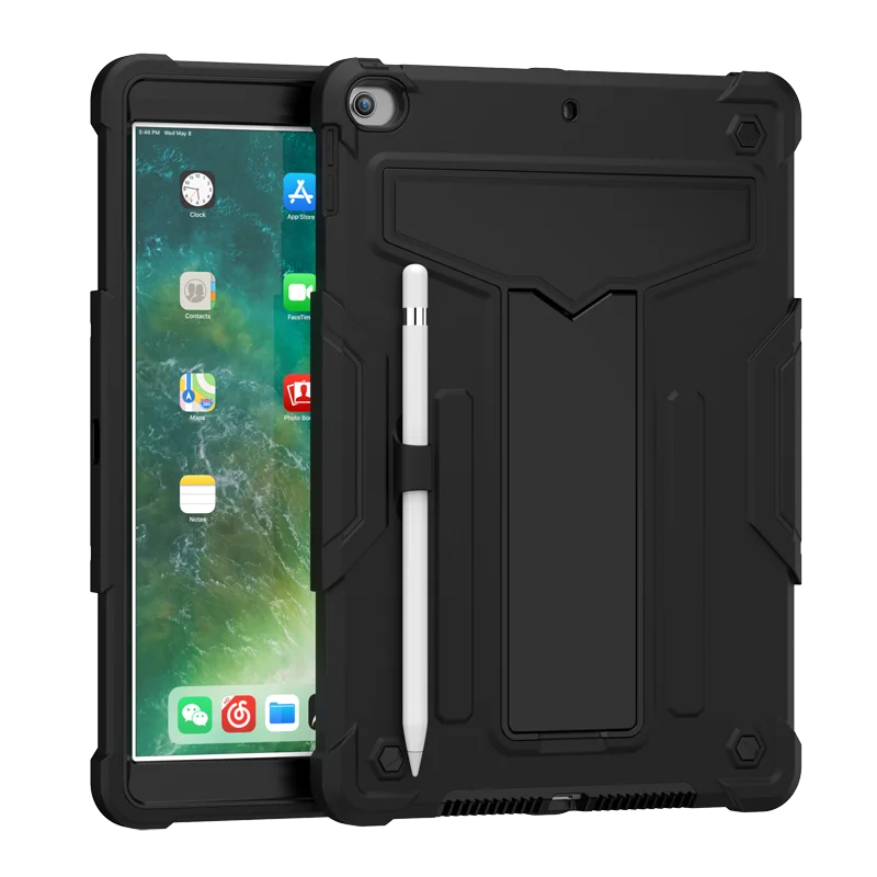 

Ударопрочный безопасный силиконовый чехол для iPad 7/8 поколения 10,2 дюйма, 2 в 1, iPad Air4th Pro11 2020 2021, чехол для планшета с подставкой для ПК