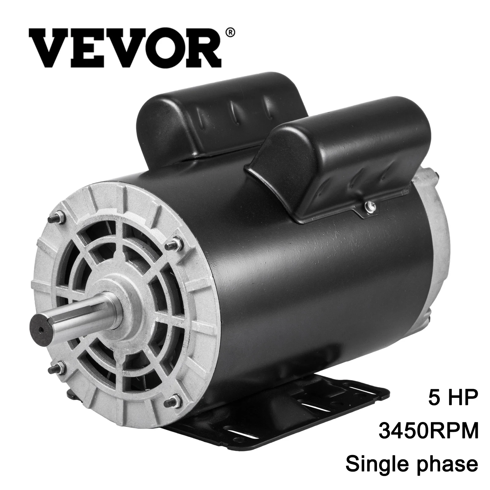 

VEVOR однофазный 5HP асинхронный Электрический индукционный двигатель 3450 об/мин 143T 56 рама 7/8 дюйма воздушный компрессор с диаметром вала 208 в 230 ...
