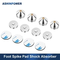 4pcs ashinpower aluminum alloy copper damping pad shock spikes hifi stand feet speaker audio amplifier cd absorber spike