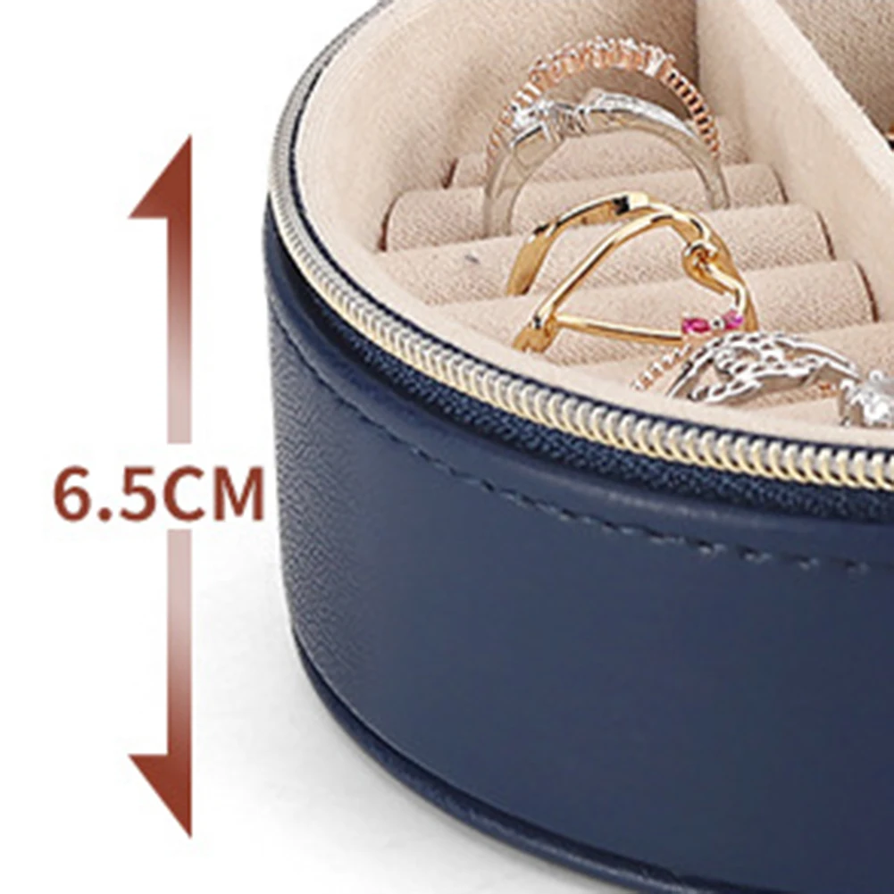 

Jewelry Organizer Box for Earrings/Necklace/Rings/Bracelet Portable PU Leather Jewelry Case with Zippers Mirror, Green/Red/Blue