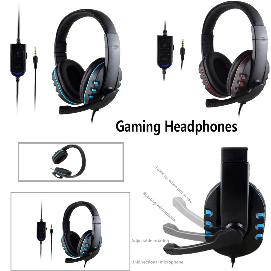 PS4 Проводные игровые гарнитуры регулируемый микрофон наушники с шумоподавлением