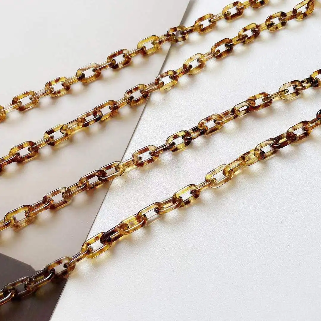 Новый простой акриловый шнурок в европейском стиле с леопардовым принтом