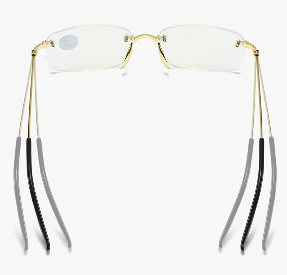 ! Две пары! Бифокальные очки для чтения без оправы с алмазной огранкой