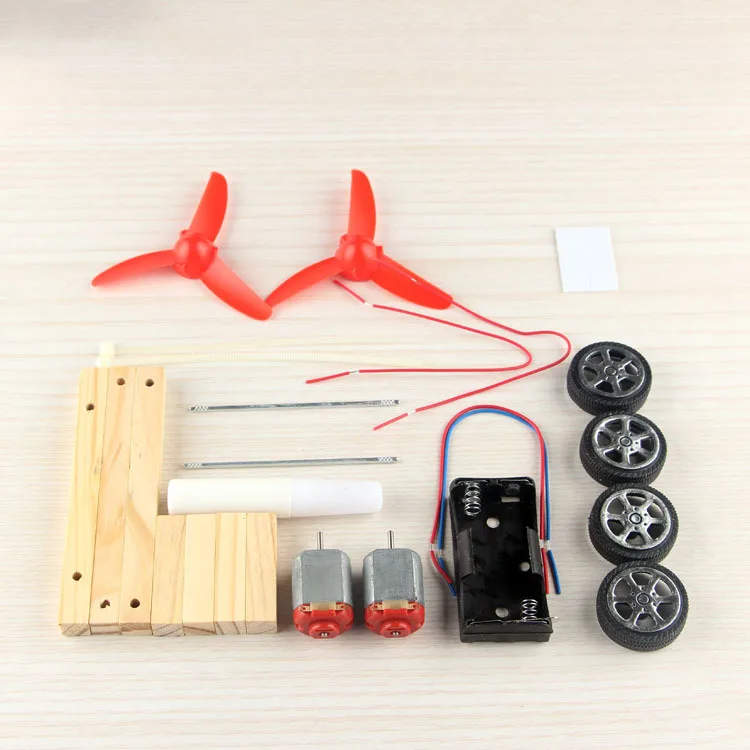 Bi-wing wind racing puzzle technology diy hand-assembled small production material package children's educational assembled toys |