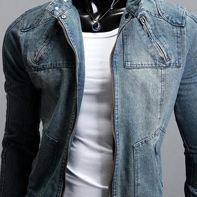 Manteau Homme 2020 Модные мужские джинсовые куртки куртка на молнии пальто для мужчин Aqueta