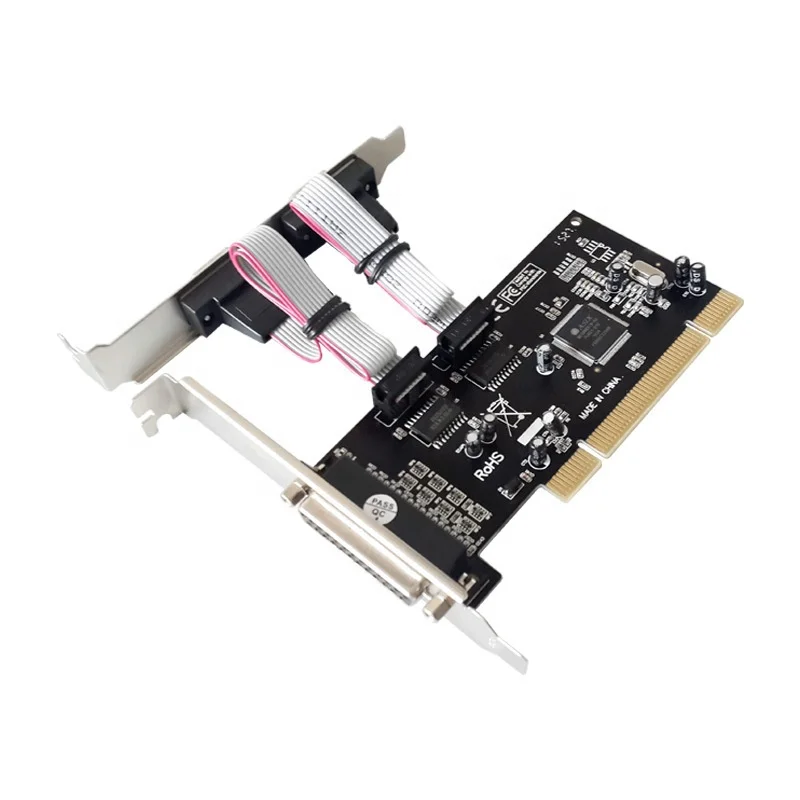 Placa Adaptadora Serial Pci para 2s1p Conversor de Placa Pci para Portas Rs232 com Db9 e Db25 Placa Mcs9865 Cartões para acréscimos