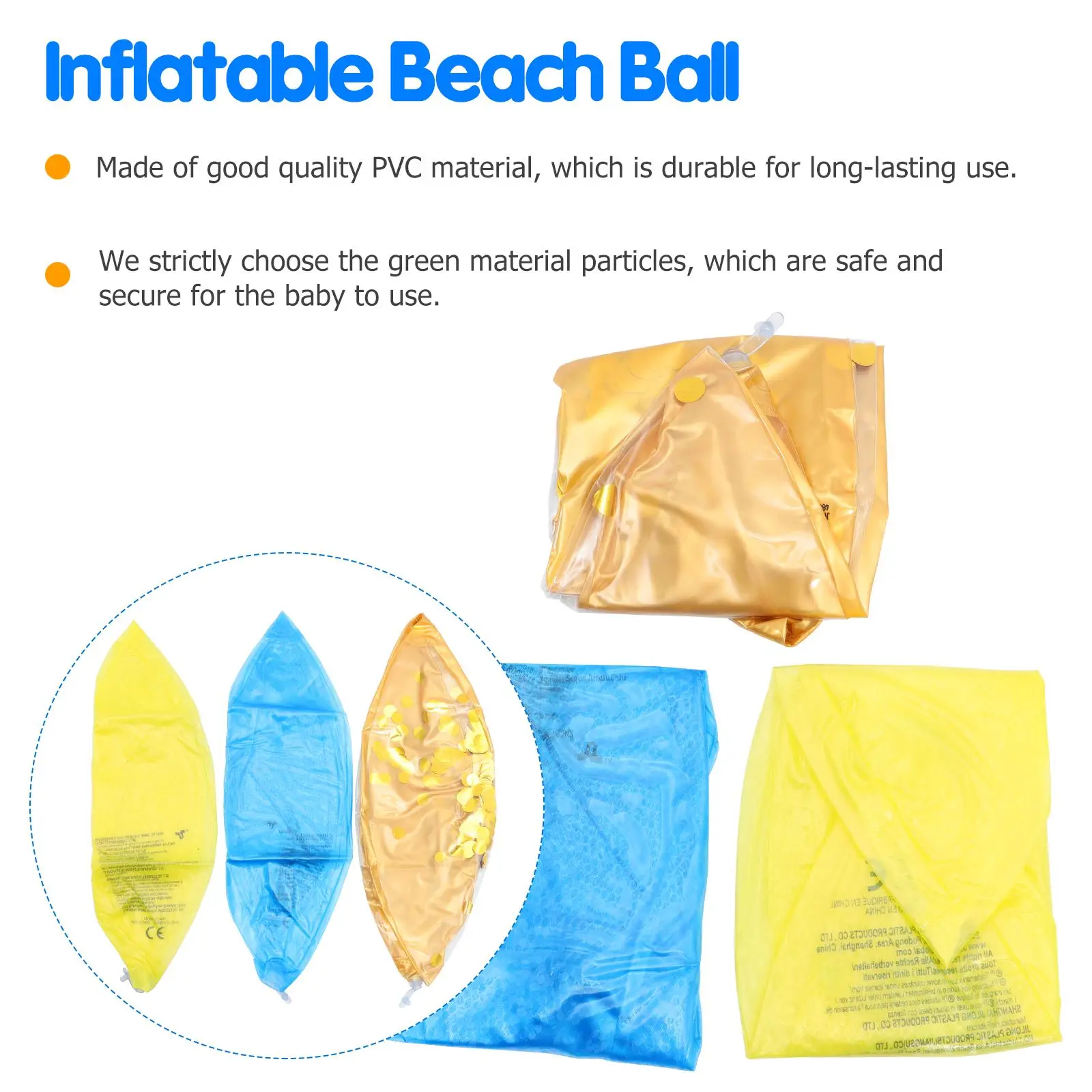 

4pcs Durable Stylish Inflatable Balls Inflatable Beach Balls for Beach Party Outdoor