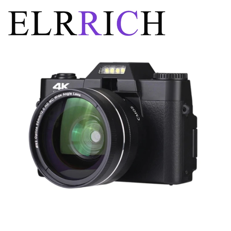 Ongemak Bekritiseren Integreren ELRRICH 2022 4K HD 16X Digital Camera Micro Single Retro With WiFi  Professional Digital Camera Vlog External Lens|Point & Shoot Cameras| -  AliExpress