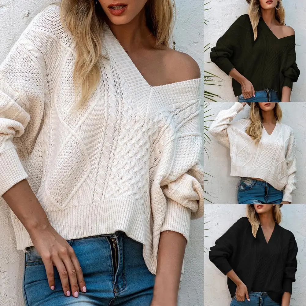 

Женский трикотажный свитер с рукавом «летучая мышь»