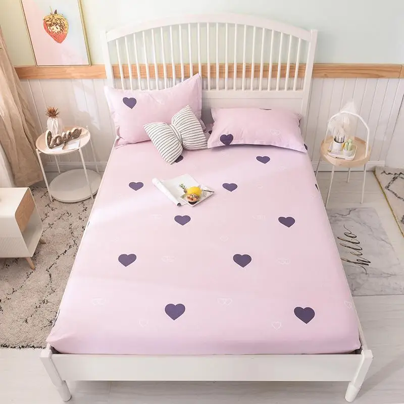 

Printed Fitted Sheet For Single Double Bed Kids Adults 100% Cotton Bed Sheets (no pillowcase) XF760-10