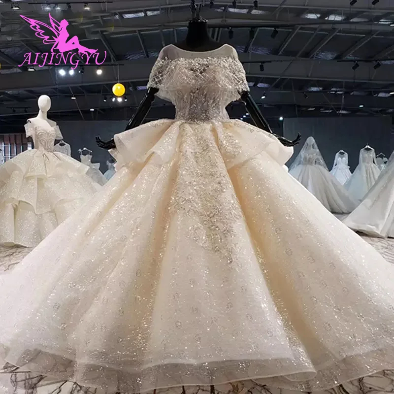 

AIJINGYU Indian Wedding Dress Lace Vintage Gowns Coat Bridals Buy New Shiny Luxury Ball Gown Dresses