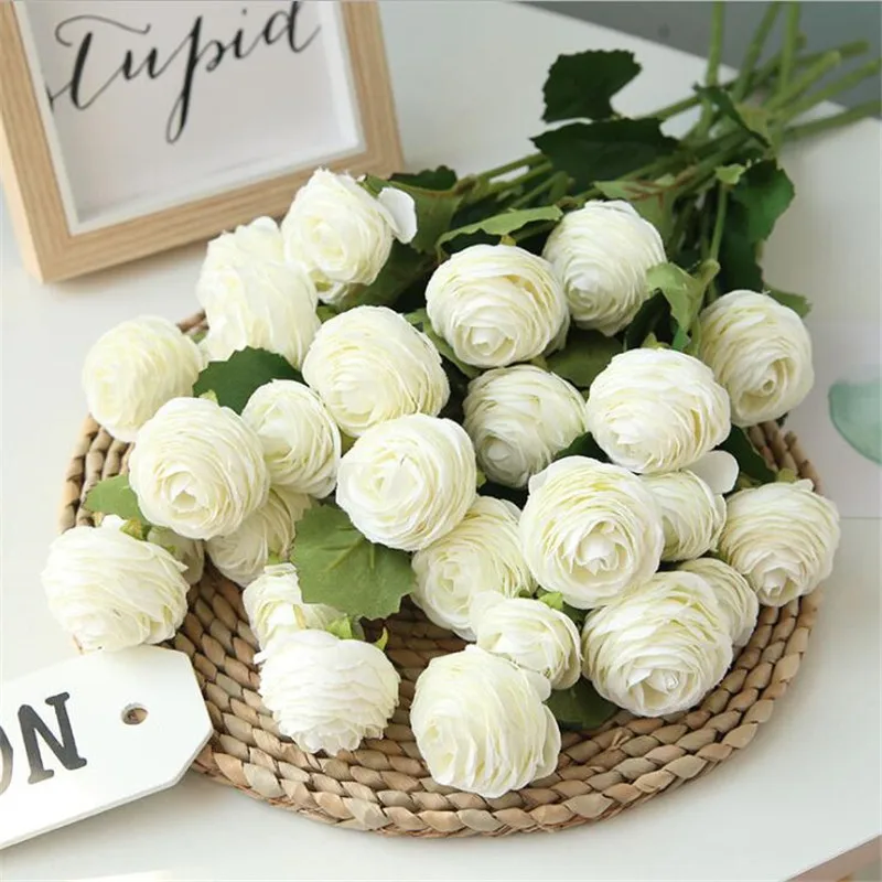 10 шт. цветок из шелка лютик стеллажи искусственные ветки 5 цветов для свадебного