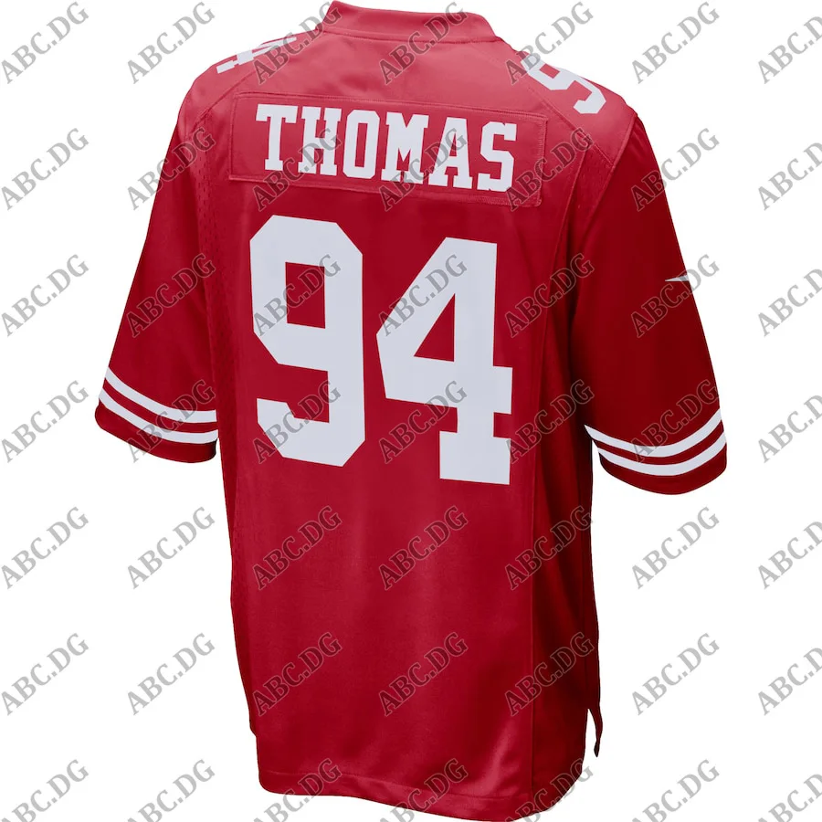 

Men Women Kid Youth San Francisco Solomon Thomas Scarlet Player Game Jersey