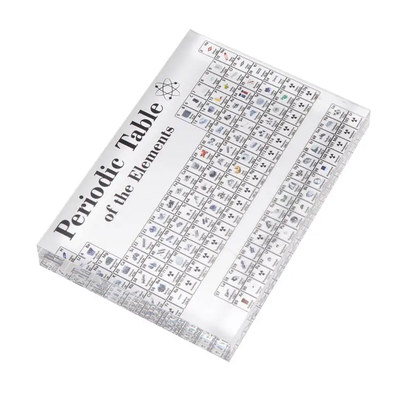 Акриловая Периодическая таблица с реальными элементами дисплей химическими для