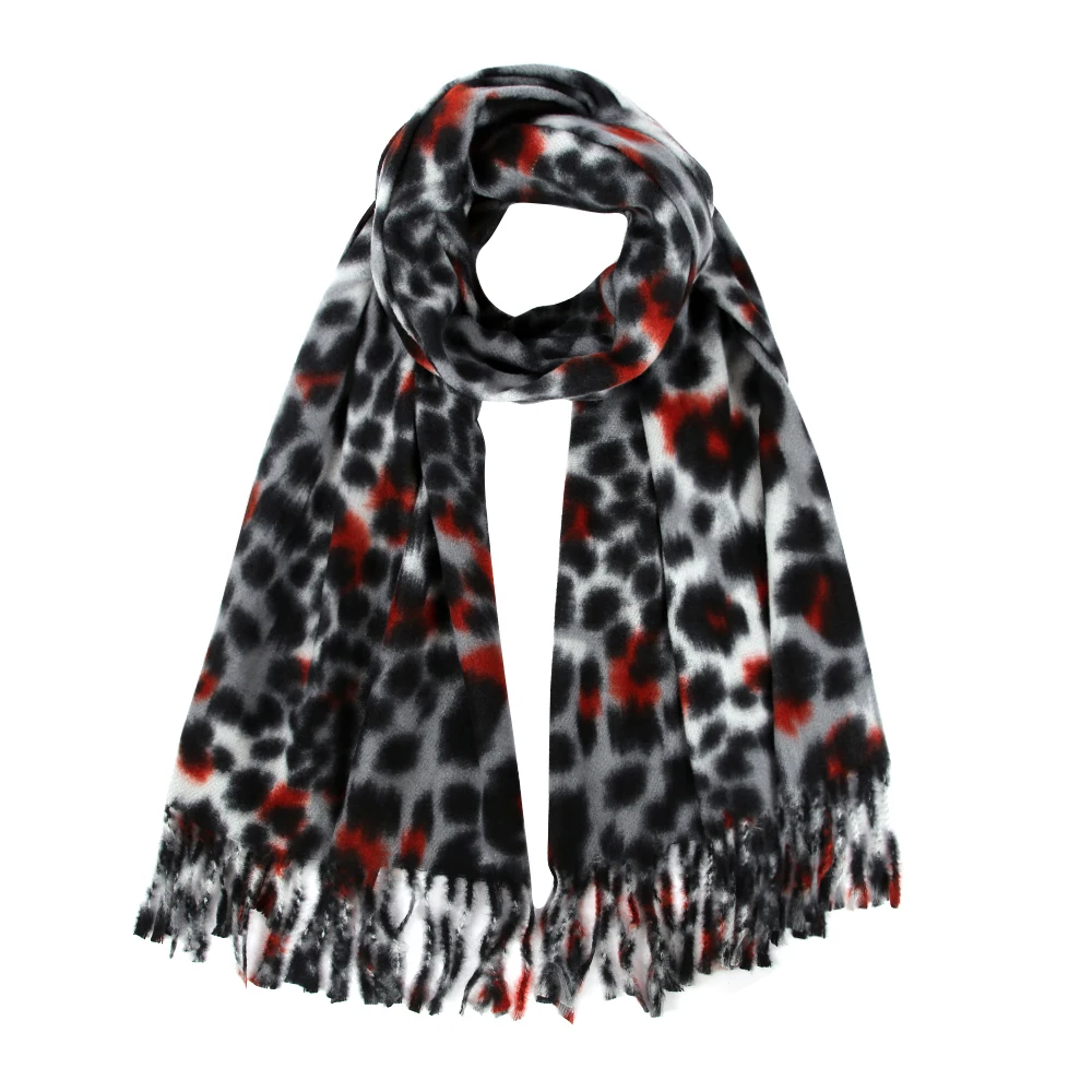 FOXMOTHER Новая зимняя женская накидка платок хиджаб Леопардовый женский