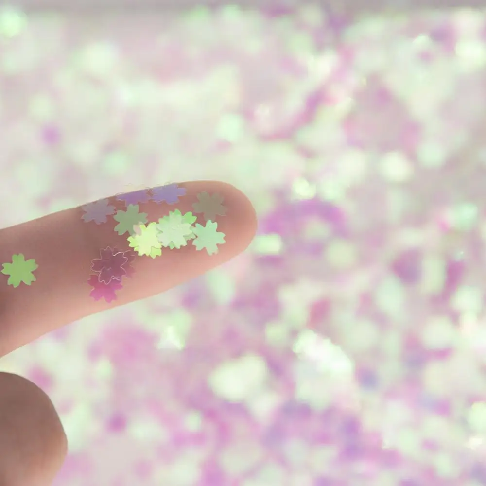 20 г ультратонкие блестки в форме цветка вишни для капель клея заполнения DIY