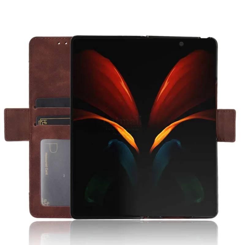 wallet cases for samsung galaxy z fold 2 case magnetic closure book flip cover for samsung z fold 2 leather card holder bags free global shipping