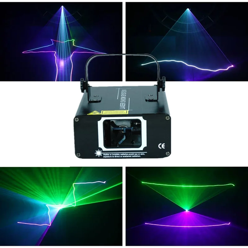 Disco laser light 1 laser light RGB projector stage effect DMX512 light for Dj party Christmas nightclub dance floor