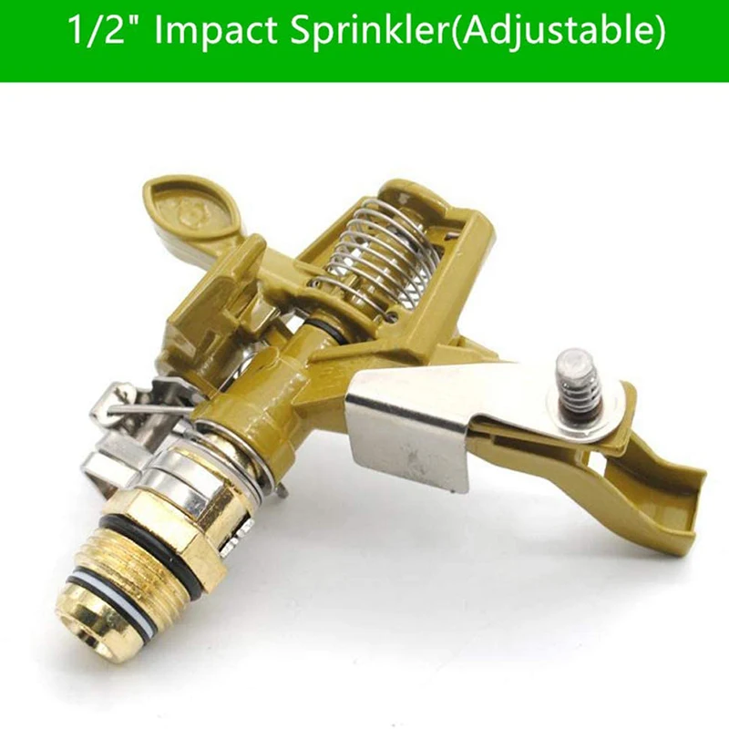

2 Packs 1/2 inch Alloy Sprinklers, Heavy-Duty Impact Sprinklers, Sprinkler Irrigation Sprinklers, for Garden Watering