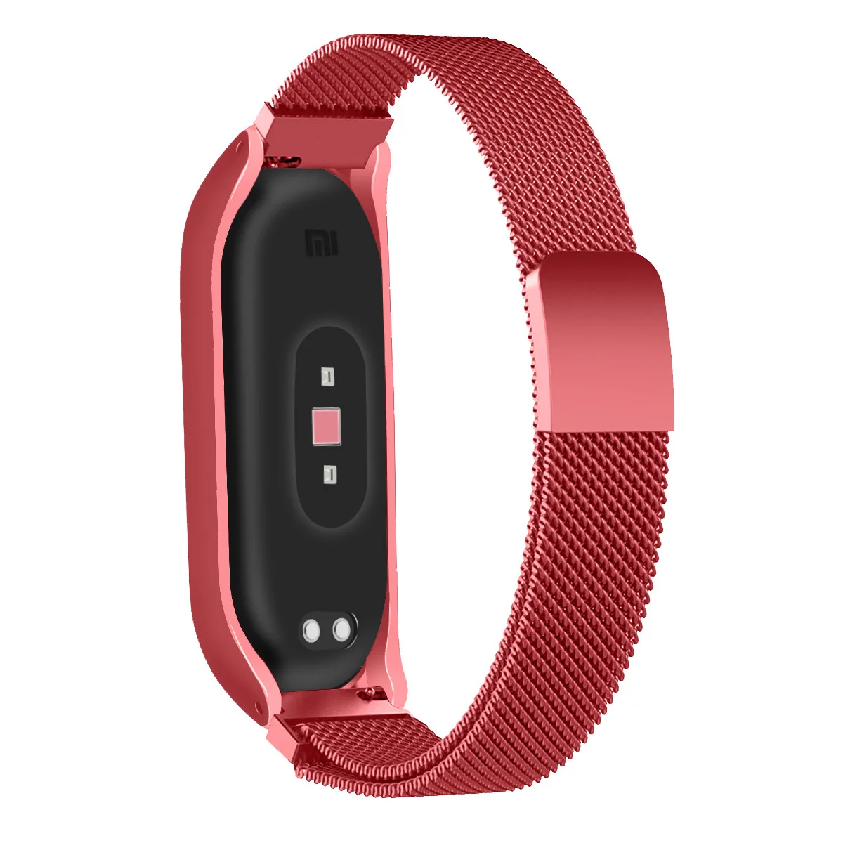 Красный Сказочные Смарт-часы, браслет на запястье для Xiaomi mi, ремешок 3 pulseira, металлический нержавеющий ремешок для Xiaomi mi, браслет 4 correa mi band 3 4 - Цвет: Красный