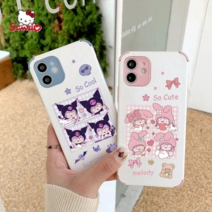 Hello Kitty Kuromi Melody Phone Case for iPhone13 13Pro 13Promax 12 12Pro Max 11 Pro X XS MAX XR 7 8 Plus Soft Case Cover
