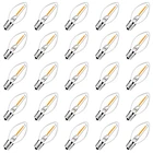 Светодиодсветодиодный светильник пы накаливания Candelabra C7 носветильник лампа E12 E14 основа 2700K теплый белый 0,5 Вт прозрачная лампа 7 Вт эквивалент 50 лм