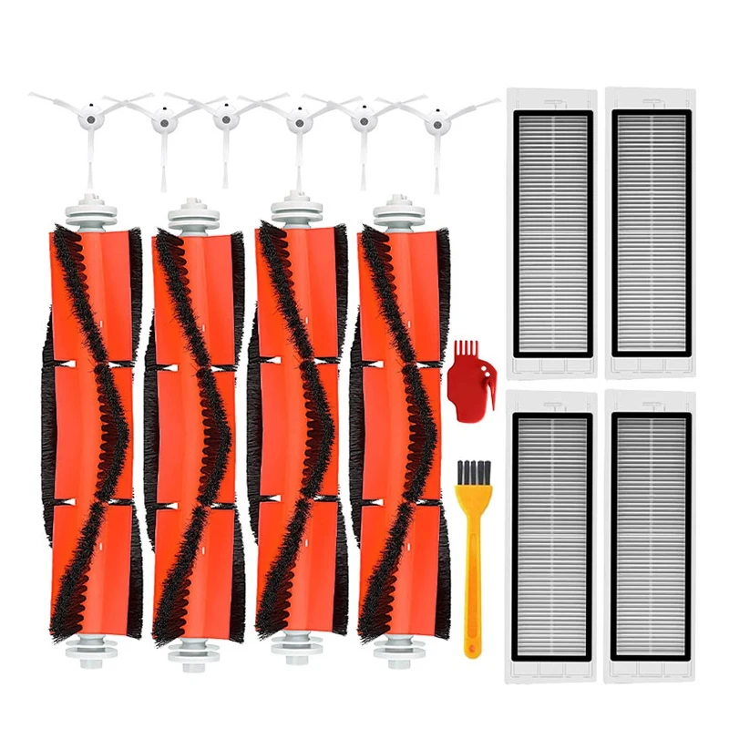

TOP!-Accessories Kits for Xiaomi Roborock S50 S51 E25 S5 E20 Roborock Robot Vacuum Parts Filter Side Brush Roll Brush