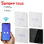 Сенсорная панель SONOFF T3 EU 1 2 3, TX, настенная, 433 МГц, Wi-Fi, пульт дистанционного управления для умного дома AlexaGoogle Assistant