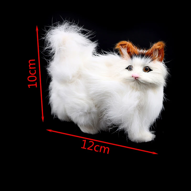 

12cm*10.5cm Simulation Plush Standing Cats Cartoon Animal Doll Toy Kids Plush Toys Deck Decor Birthday Gift For Kids Children