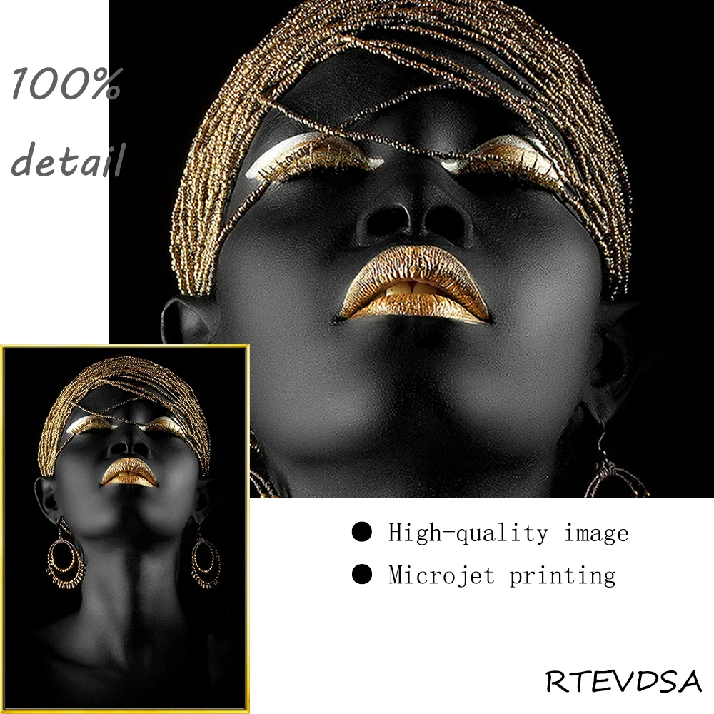 Современная Картина на холсте в скандинавском стиле африканские Черные Женщины